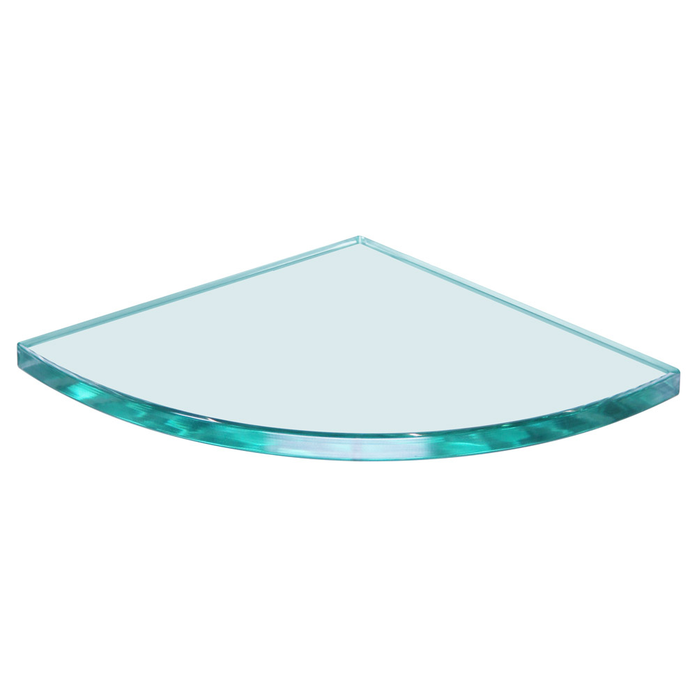Quarter Circle Glass Shelf 6 x 6 | Dulles Glass and Mirror