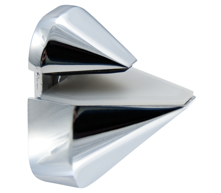 2xAdjustable Glass Wood Acrylic Clamp Shelf Support Brackets Nickel Chrome S M L 