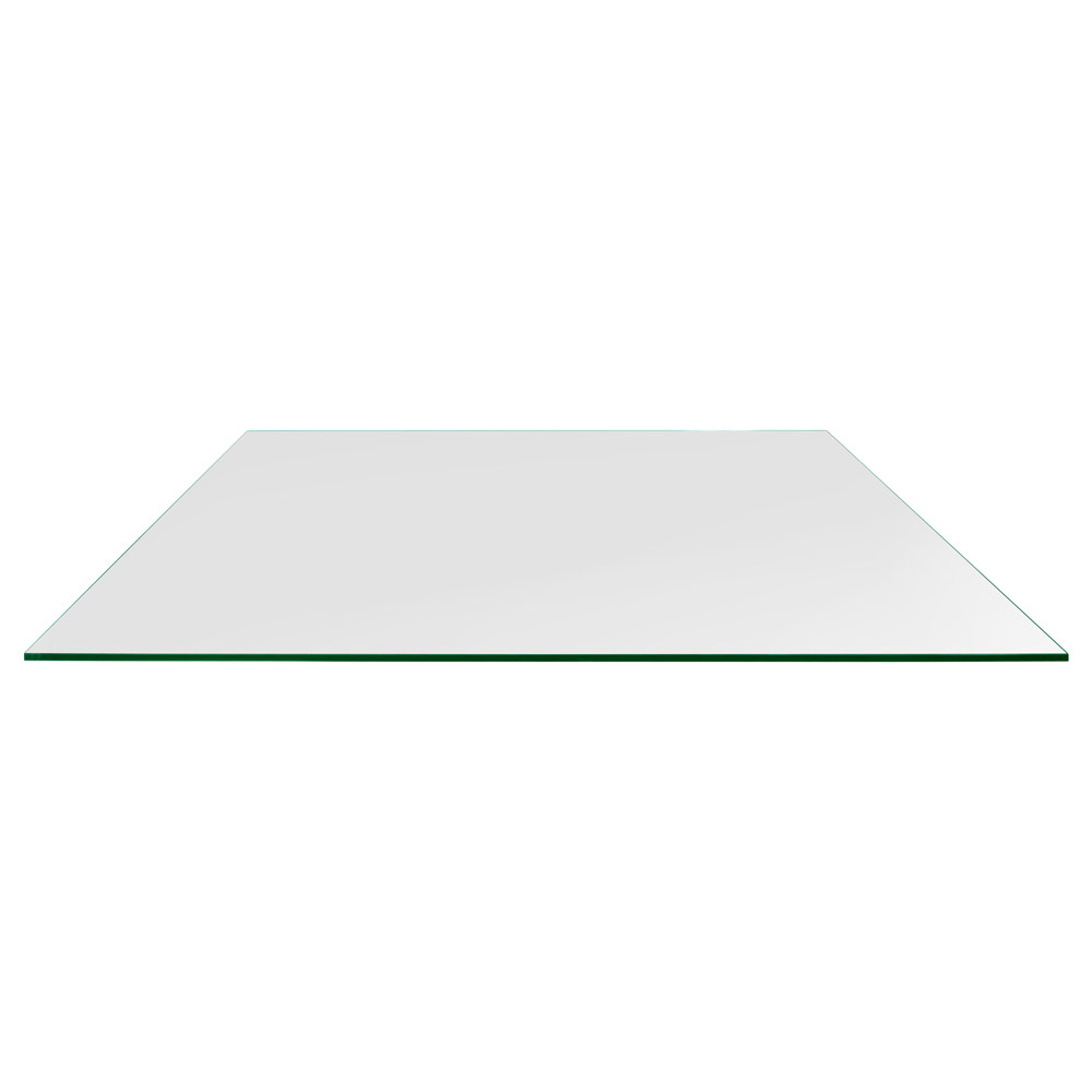 Bevel Edge 42" x 60" Inch Rectangle Clear Tempered Glass Table Top 1/2" thick 