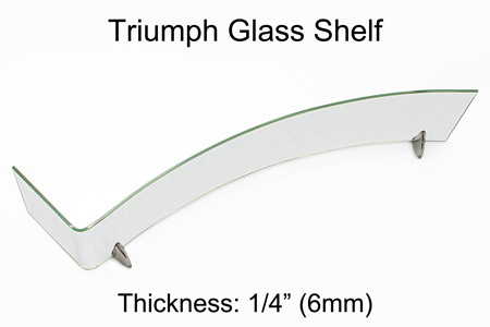 Triumph Glass Shelf  Frosted Glass With Chrome Brackets