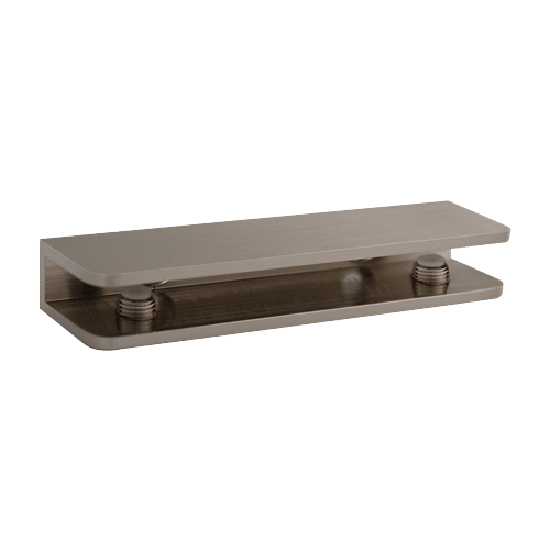 Brushed Nickel Square Glass Shelf Bracket Dulles Glass and Mirror