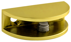 Brass Rounded Glass Shelf Bracket