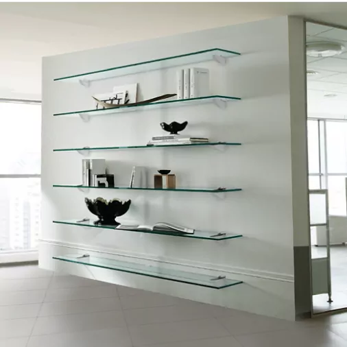 Downstairs Floating Glass Shelves, Floating Glass Display Shelves
