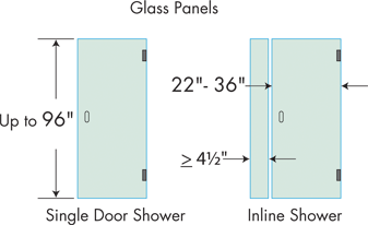 Single Frameless Shower Doors Dulles Glass And Mirror